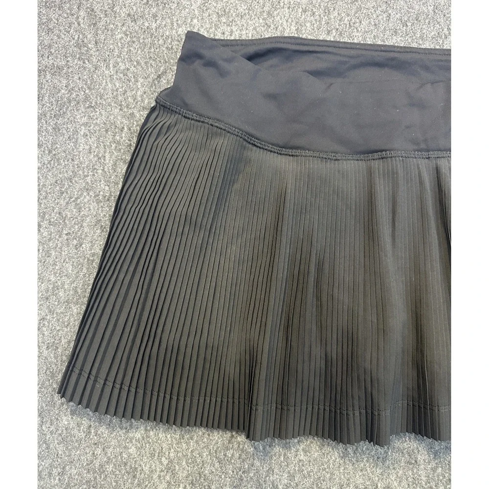 Lululemon Pleat To Street Skirt III Skort Shorts Black Size 4 Tennis Pickleball - Picture 5 of 16